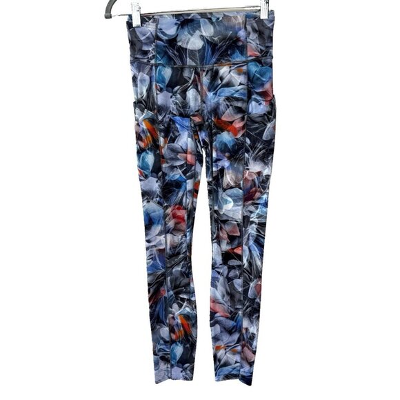 Lululemon Pants - Lululemon Fast Free HR Tight 25" Floral Leggings Size 4 Gym Running Pockets